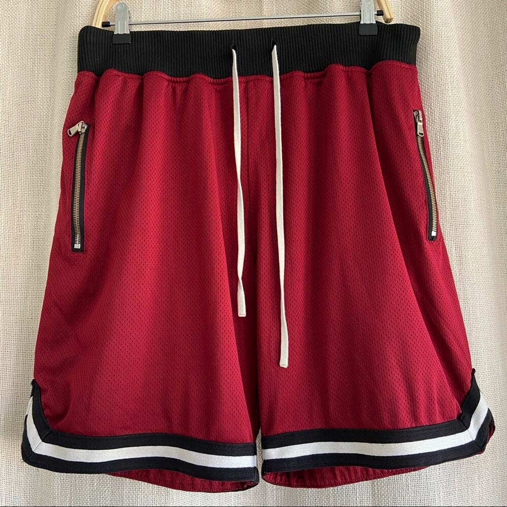 Mintcrew Mesh Basketball Shorts Maroon Red XL